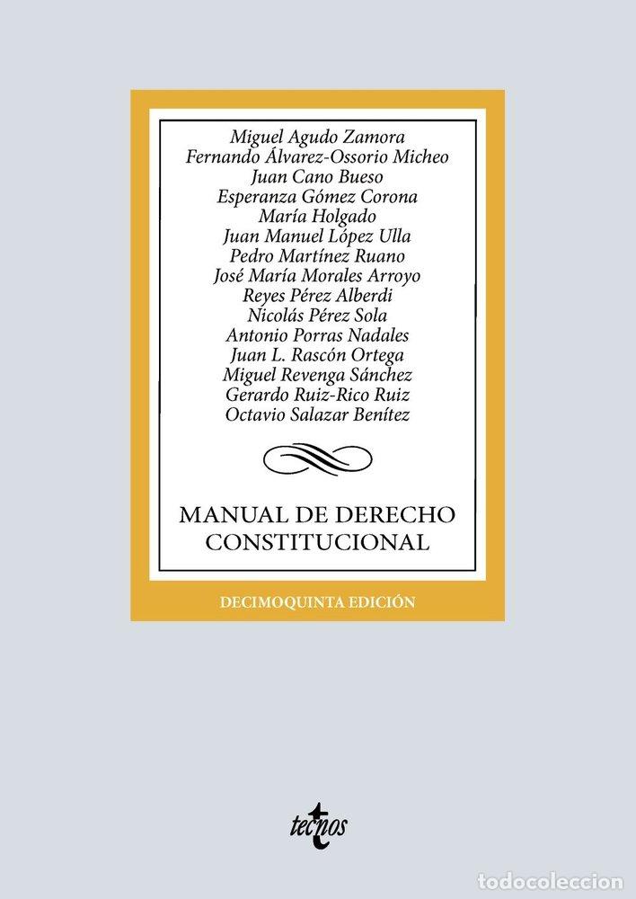 books: MANUAL DE DERECHO CONSTITUCIONAL - AGUDO ZAMORA, MIGUEL