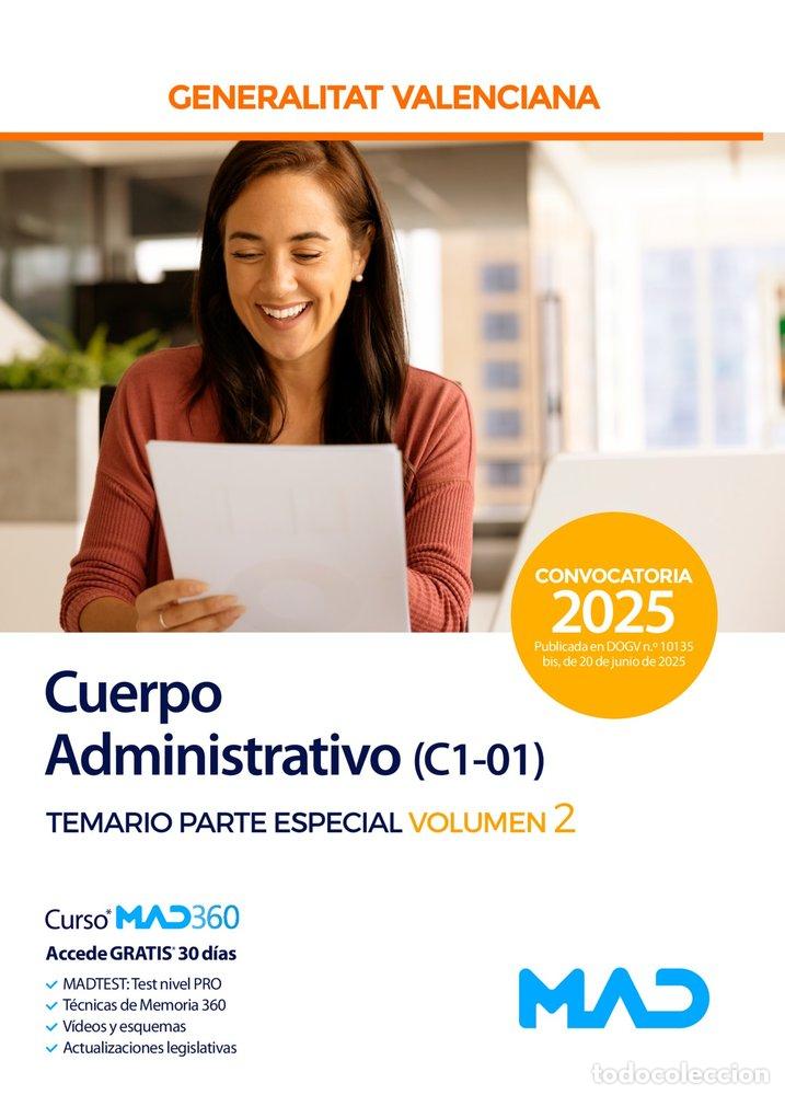Livres: ADMINISTRATIVO C1 01 TEMARIO PARTE ESPECIAL 2 GENERALITAT V - AA.VV