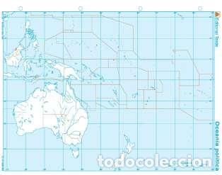 Libros: MAPA MUDO OCEANIA POLITICO (100 UDS) - SIN AUTOR