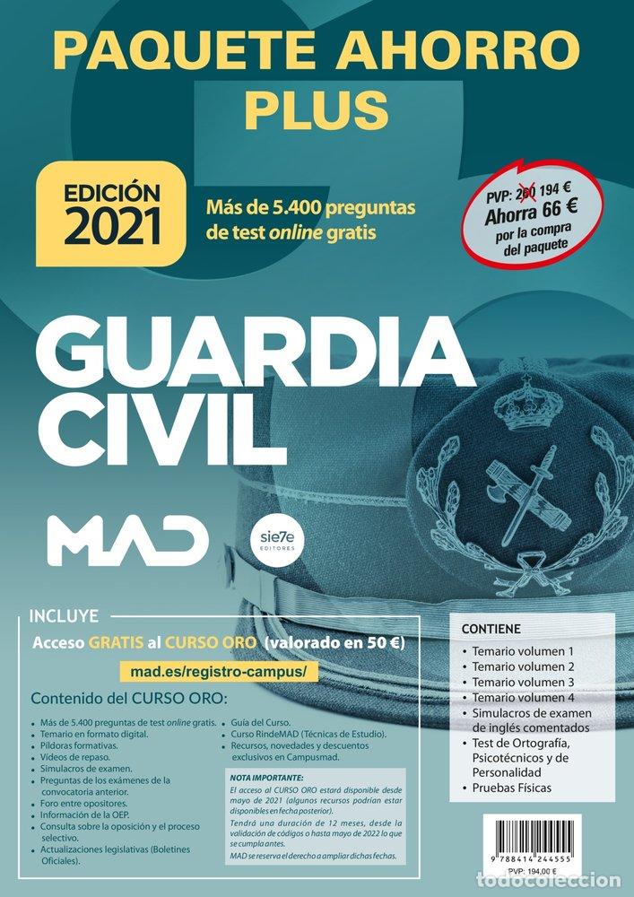 Libros: PAQUETE AHORRO PLUS GUARDIA CIVIL - AA.VV