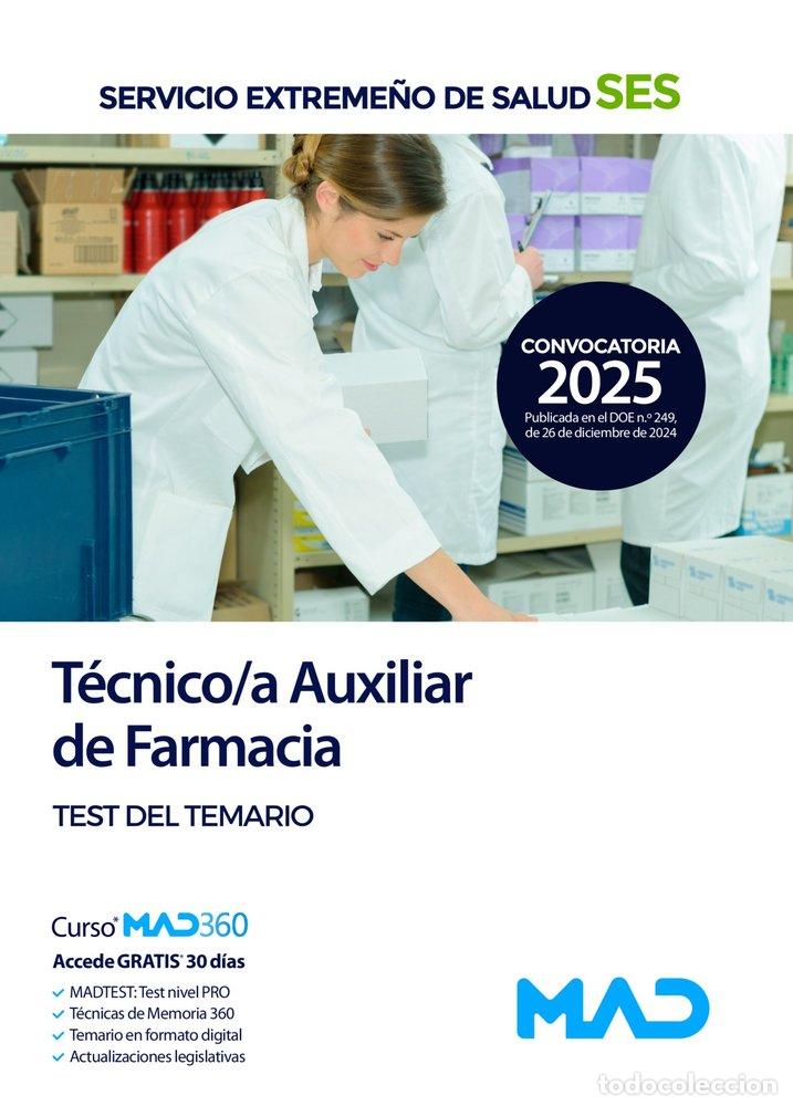 Livros: TECNICO/A AUXILIAR DE FARMACIA TEST SES 2025 EXTREMADURA - AA.VV