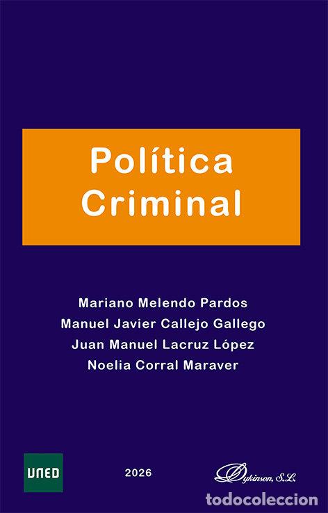 Libros: POLITICA CRIMINAL - MARIANO MELENDO PARDOS