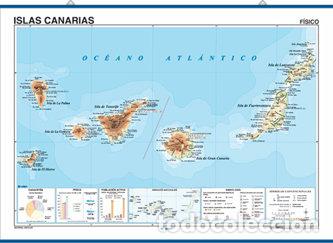 B&uuml;cher: MAPA MURAL ISLAS CANARIAS FIS/POL 100X140 DOBLE CARA - EDIGOL
