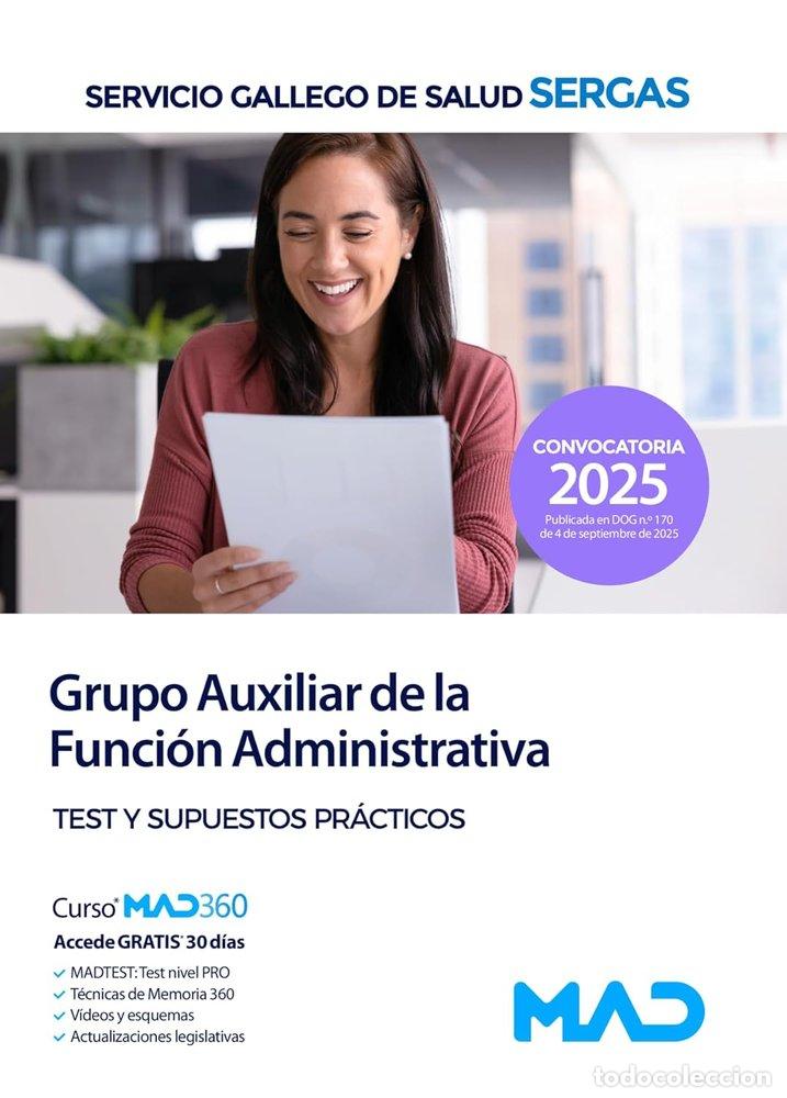Libros: GRUPO AUXILIAR FUNCION ADMINISTRATIVA TEST Y SUPUESTOS PRAC - AA.VV