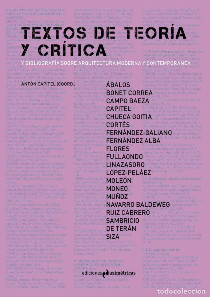 B&uuml;cher: TEXTOS DE TEORIA Y CRITICA - AA.VV