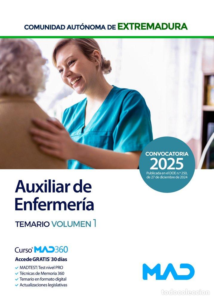 Libros: AUXILIAR DE ENFERMERIA TEMARIO 1 SES 2025 EXTREMADURA - AA.VV