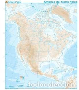 Libros: MAPA MUDO AMERICA NORTE FISICO (100 UDS) - SIN AUTOR
