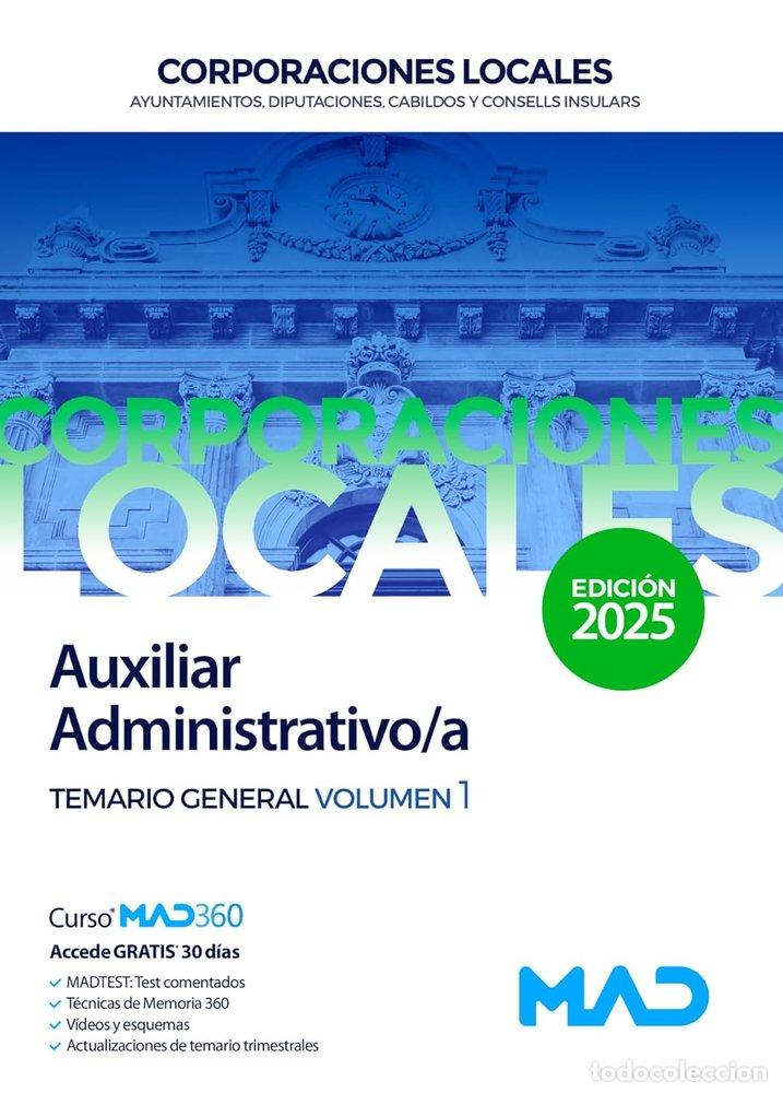 Livros: AUXILIAR ADMINISTRATIVO/A CORPORACIONES LOCALES TOMO 1 - AA.VV