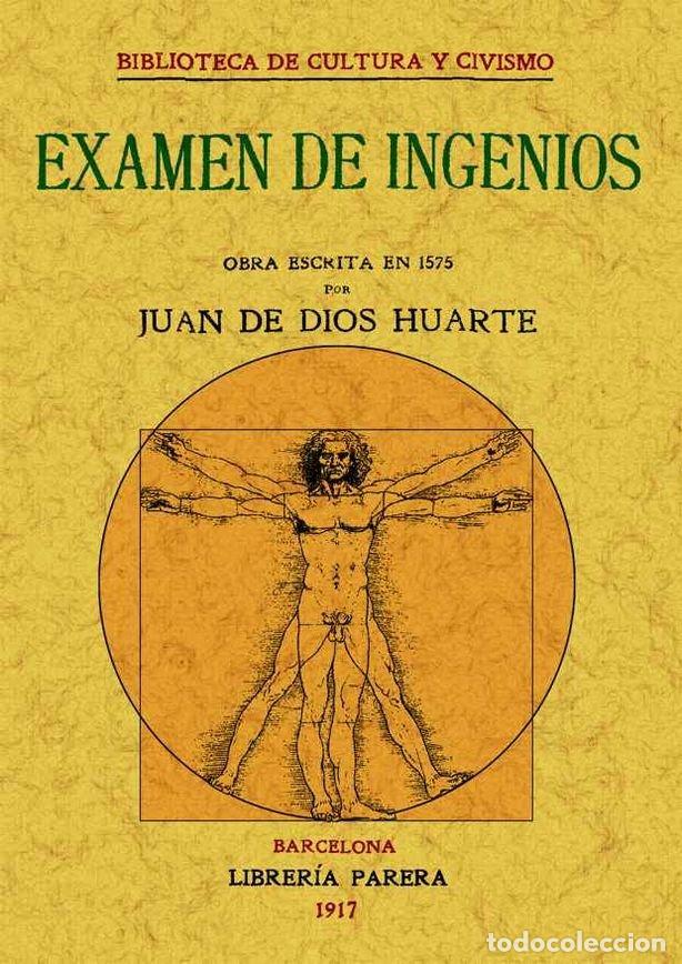 B&uuml;cher: EXAMEN DE INGENIOS - HUARTE, JUAN DE DIOS