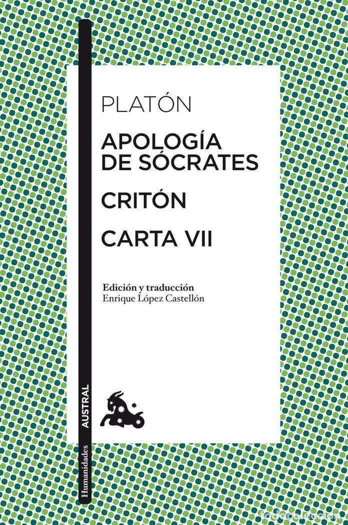Libros: APOLOGIA DE SOCRATES/CRITON/CARTA VII - PLATON