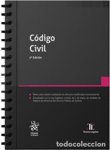 Libri: CODIGO CIVIL ANILLAS 2025 5&ordf; ED - AA.VV