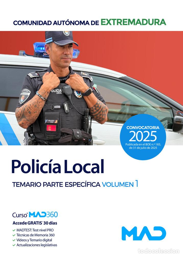 Libri: POLICIA LOCAL EXTREMADURA TEMARIO PARTE ESPECIFICA 1 EXTREMA - AA.VV