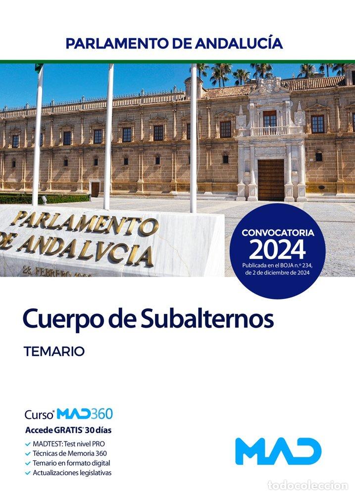 Libri: CUERPO SUBALTERNOS TEMARIO PARLAMENTO DE ANDALUCIA - AA.VV