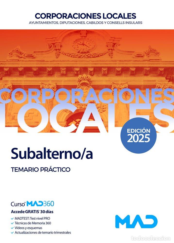 Libros: SUBALTERNO/A AYUNTAMIENTO DIPUTACION Y CORPORACION LOCAL TEM - AA.VV