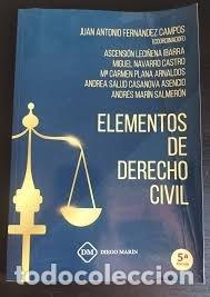 Libros: ELEMENTOS DE DERECHO CIVIL - FERNANDEZ CAMPOS, JUAN ANTONIO