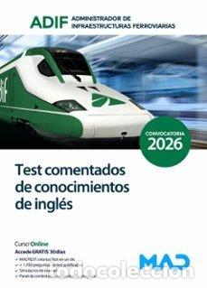 Libros: TEST COMENTADO CONOCIMIENTOS INGLES ADMINISTRADOR INFRAESTR - AA.VV