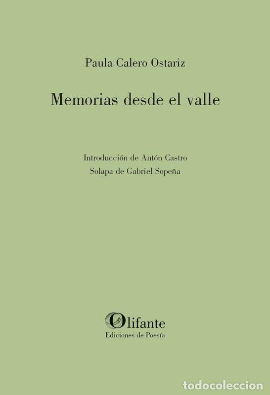 Livros: MEMORIAS DESDE EL VALLE - PAULA CALERO