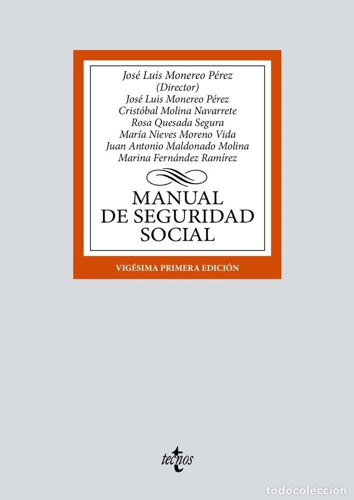 Libros: MANUAL DE SEGURIDAD SOCIAL - MONEREO PEREZ, JOSE LUIS