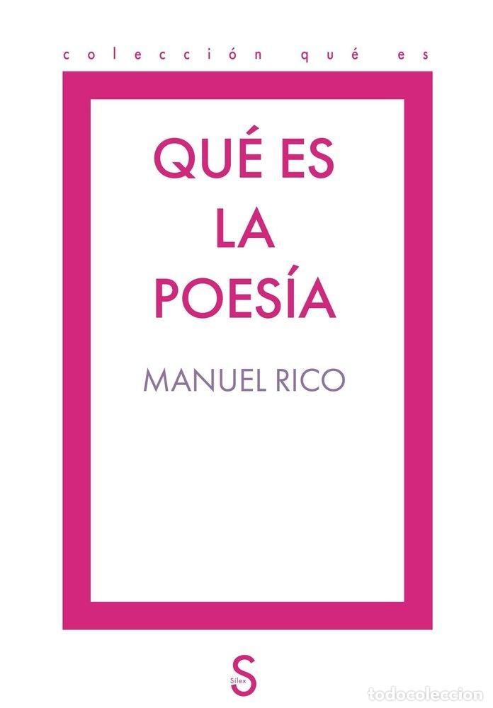 Libros: QUE ES LA POESIA - RICO, MANUEL