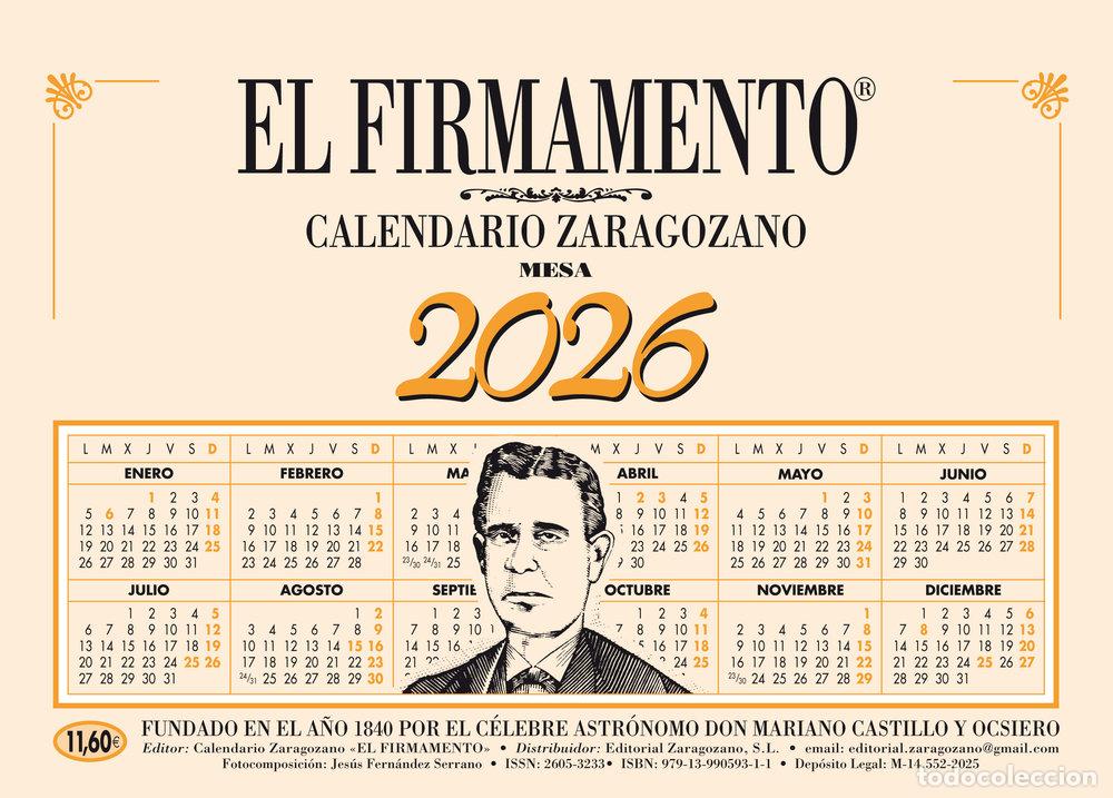 Livros: CALENDARIO ZARAGOZANO 2026 MESA VERTICAL - AA.VV