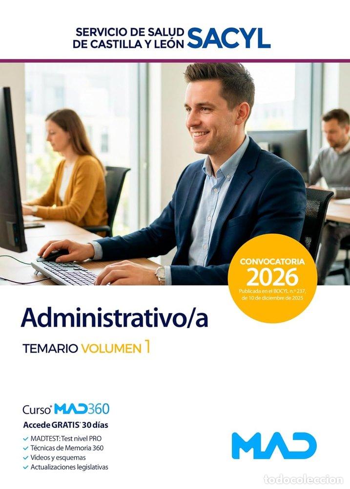 Libros: ADMINISTRATIVO/A TEMARIO 1 SERVICIO SALUD CASTILLA LEON - AA.VV