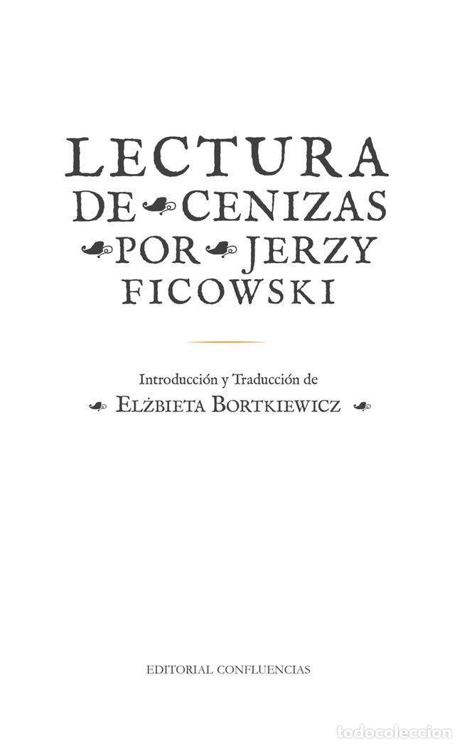 Libri: LECTURA DE CENIZAS - TADEUSZ FICOWSKI, JERZY
