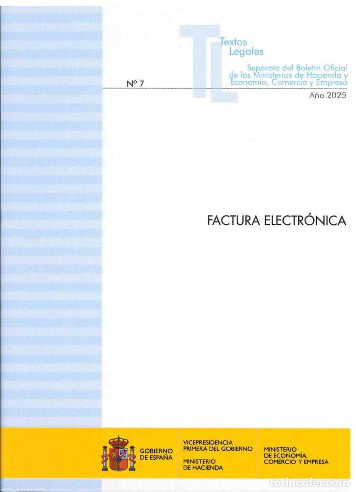 books: FACTURA ELECTRONICA 2025 - TEXTOS LEGALES MINISTERIO DE HACIENDA