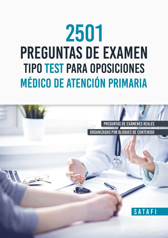 Libros: 2501 PREGUNTAS EXAMEN TIPO TEST PARA OPOSICION MEDICO PRIMA - AA.VV