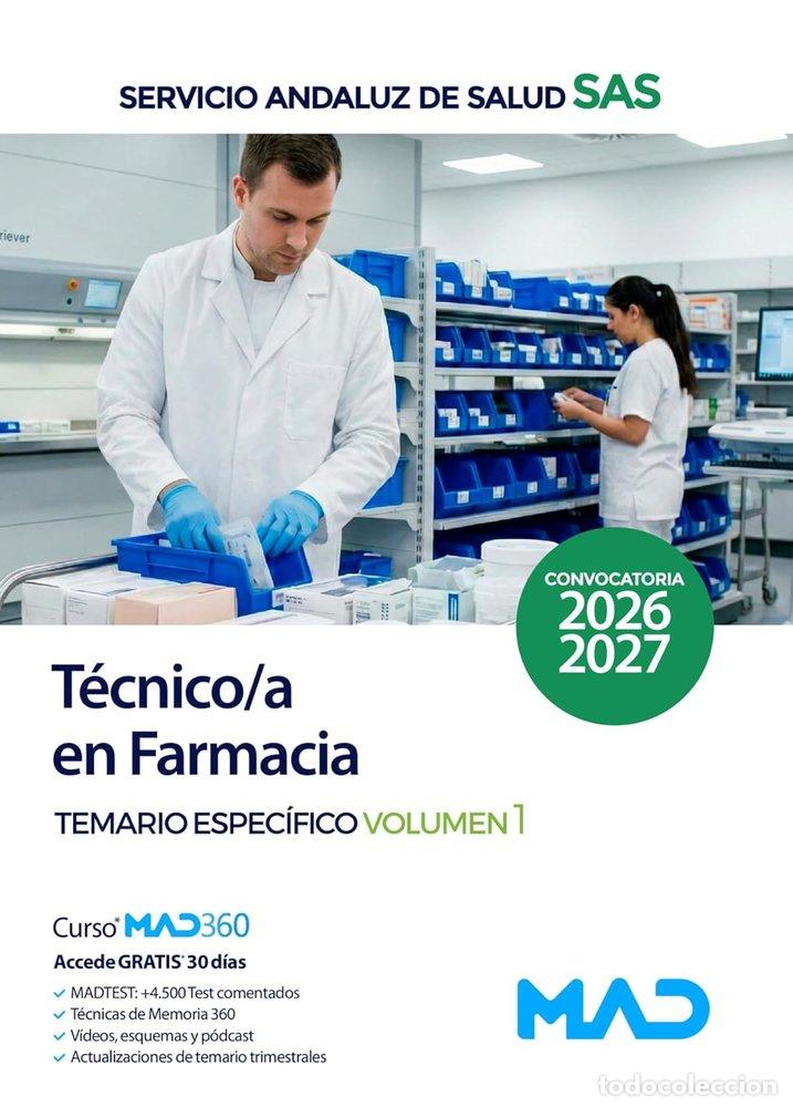 Libri: TECNICO/A FARMACIA TEMARIO ESPECIFICO 1 SERVICIO ANDALUZ SAL - AA.VV