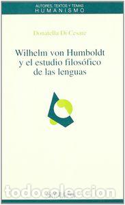 Livros: WILHELM VON HUMBOLDT Y EL ESTUDIO FILOSOFICO - DI CESARE, DONATELLA