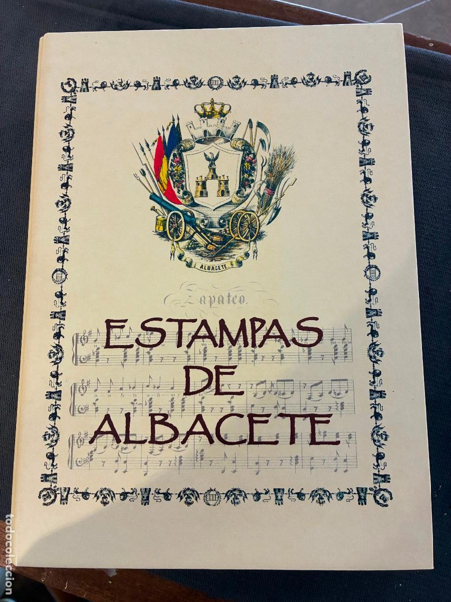 Libros: Estampas de Albacete 25 laminas, grabados diferentes Luis Guillermo Garc&iacute;a Sahuco formato caja