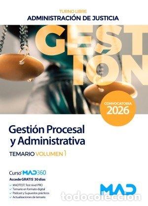 Libros: CUERPO GESTION PROCESAL Y ADMINISTRATIVA TURNO LIBRE TEMARIO - AA.VV