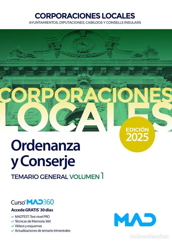 Libri: ORDENANZA Y CONSERJE AYUNTAMIENTOS 1 DIPUTACIONES 2025 - AA.VV