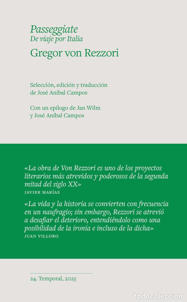 Libros: PASSEGGIATE - VON REZZORI, GREGOR