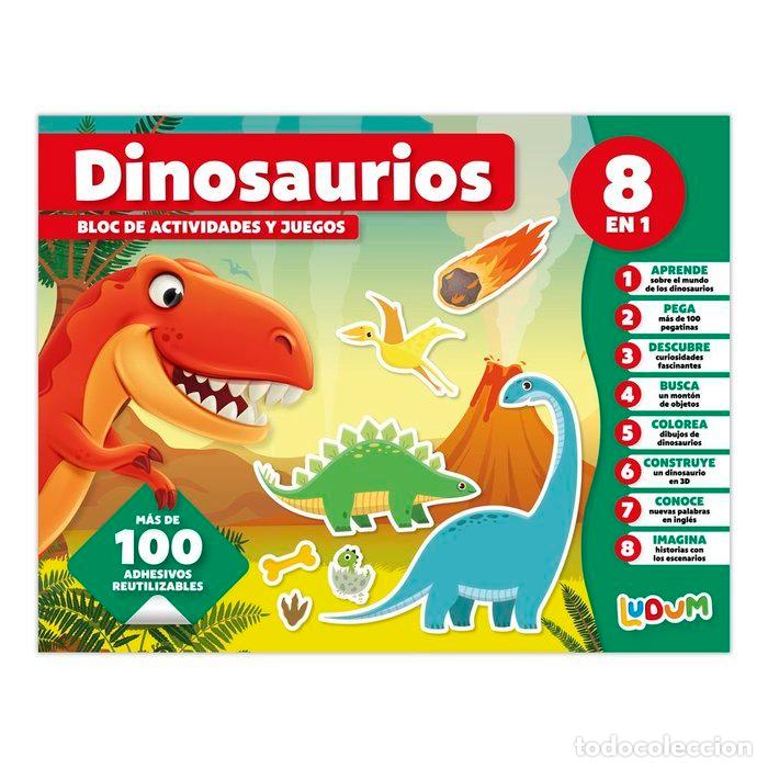 Libros: BLOC DE ACTIVIDADES Y JUEGOS 8 EN 1 DINOSAURIOS - IMAGILAND