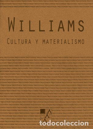 Libros: CULTURA Y MATERIALISMO - WILLIAMS