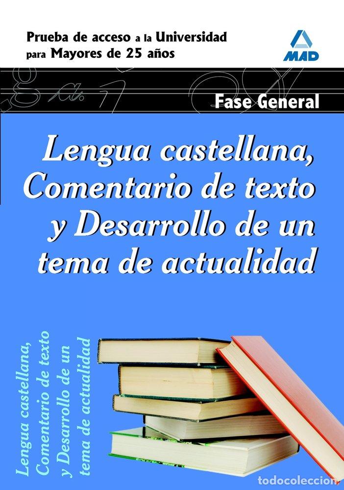 Libros: LENGUA CASTELLANA PRUEBA ACCESO UNIVERS.MAYORES 25 FG NE - AA.VV