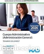 Libros: CUERPO ADMINISTRATIVO ESPECIALIDAD ADMINISTRACION GENERAL T - AA.VV