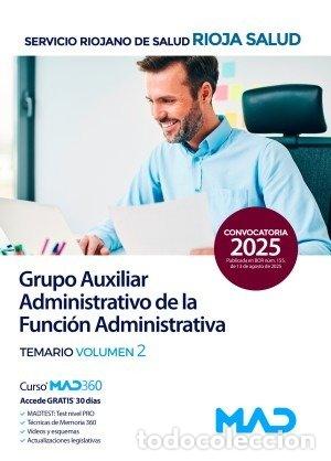 Libros: AUXILIAR ADMINISTRATIVO TEMARIO 2 SERVICIO RIOJANO SALUD SE - AA.VV