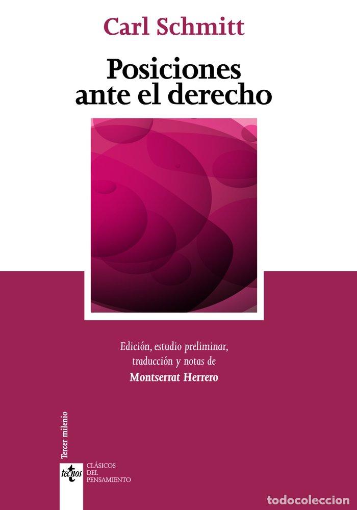 Libri: POSICIONES ANTE EL DERECHO - SCHMITT, CARL
