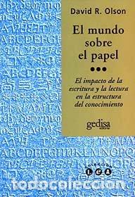 Libros: MUNDO SOBRE EL PAPEL - OLSON, DAVID R.