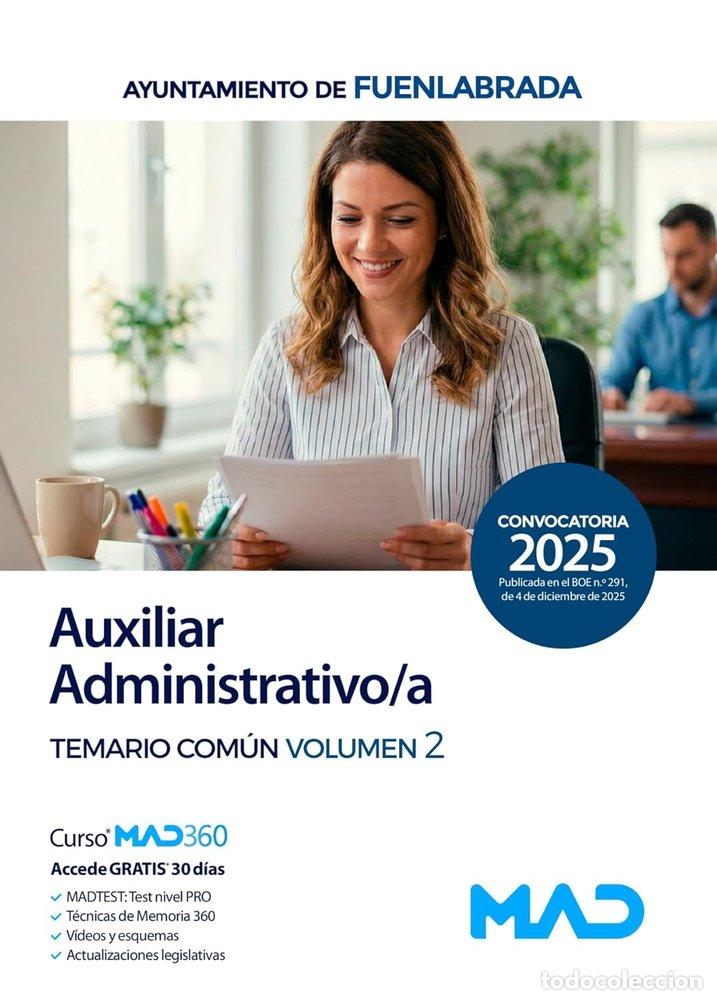 Libros: AUXILIAR ADMINISTRATIVO/A TEMARIO 2 AYUNTAMIENTO FUENLABRADA - AA.VV