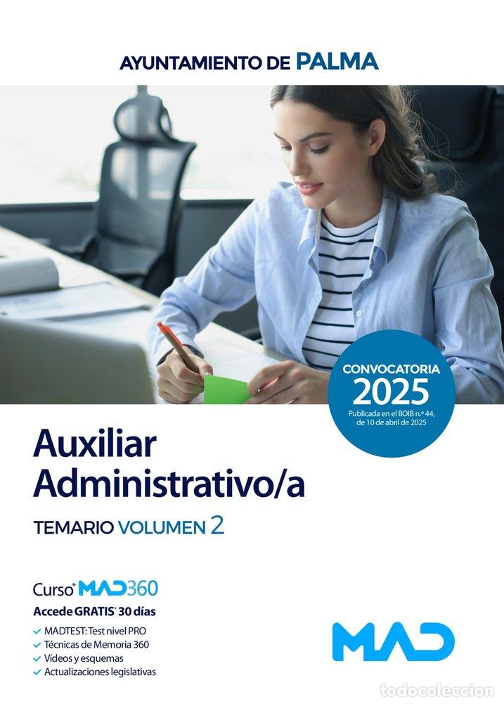 Libros: AUXILIAR ADMINISTRATIVO/A TEMARIO 2 AYUNTAMIENTO PALMA - AA.VV