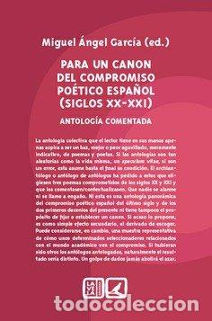 Libros: PARA UN CANON DEL COMPROMISO POETICO ESPA&Ntilde;OL (SIGLOS XX-XXI) - .
