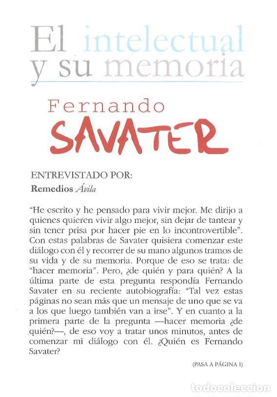 Libros: FERNANDO SAVATER - AVILA CRESPO, REMEDIOS