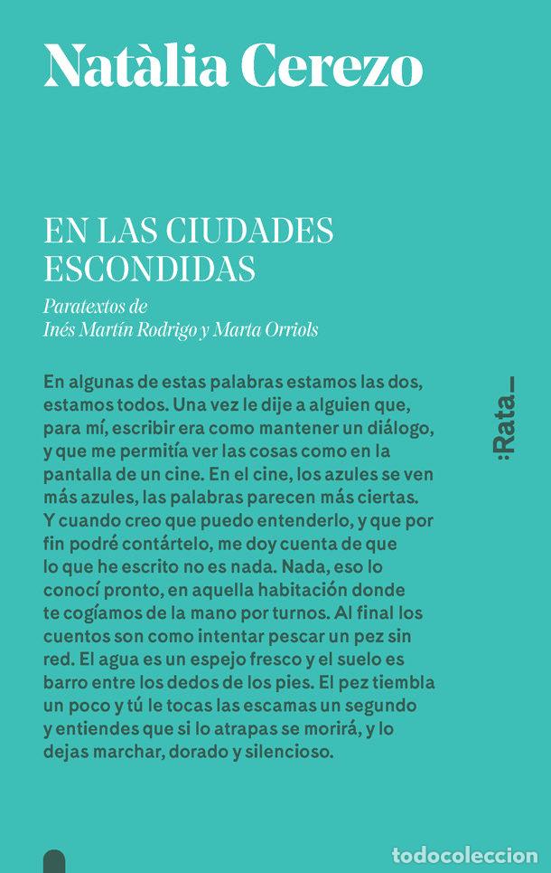 books: EN LAS CIUDADES ESCONDIDAS - CEREZO, NATALIA