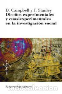 Livros: DISE&Ntilde;OS EXPERIMENTALES Y CUASIEXPERIMENTALES EN LA INVESTIGA - AA.VV.
