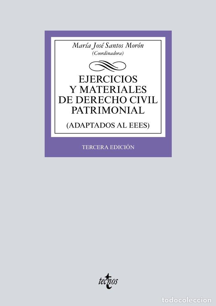 Libri: EJERCICIOS Y MATERIALES DE DERECHO CIVIL PATRIMONIAL - SANTOS MORON, MARIA JOSE