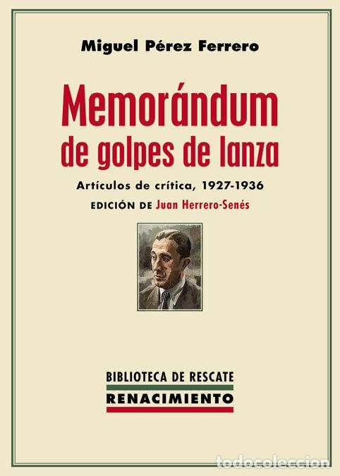 B&uuml;cher: MEMORANDUM DE GOLPES DE LANZA - PEREZ FERRERO, MIGUEL