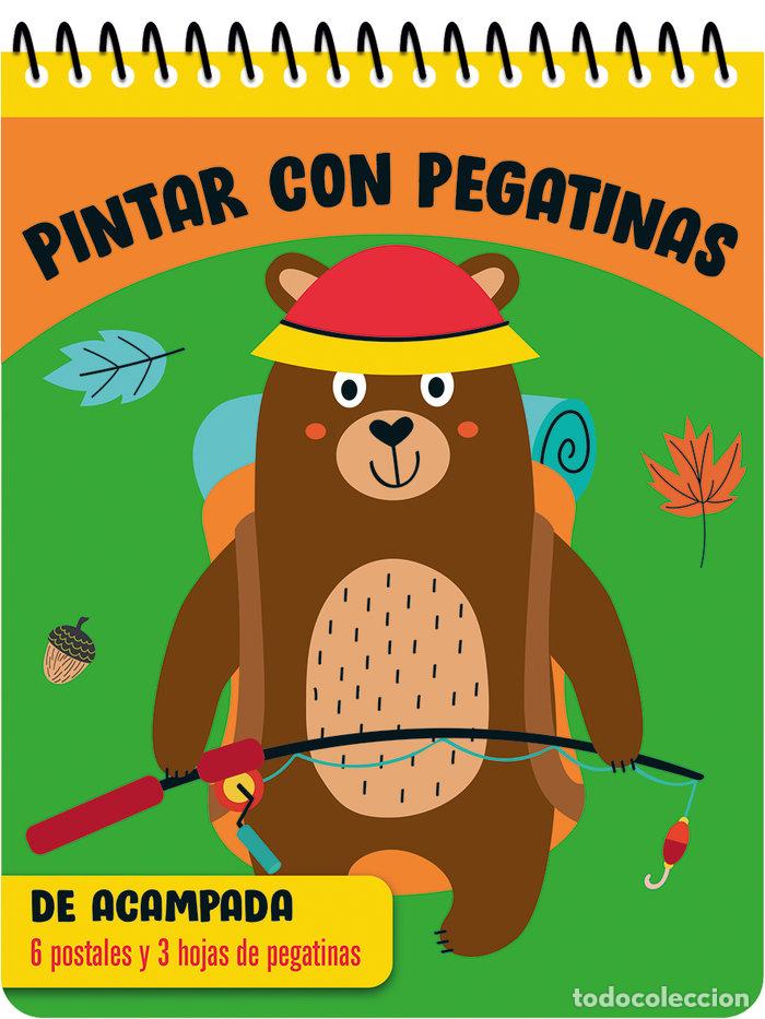 books: PINTAR CON PEGATINAS DE ACAMPADA - .